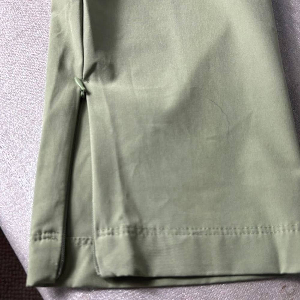 Tommy Bahama Golf Womens Pants L Olive Green Stretch‎ Tapered Ankle Zip - Picture 9 of 10